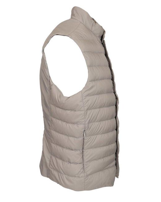 Herno Gray Rain Proof Vest Coats for men