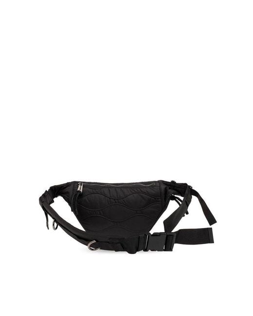 Moschino Black Belt Bag With Logo, for men