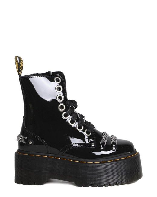 Dr. Martens Leather Jadon Max Chain Platform Boots in Black | Lyst