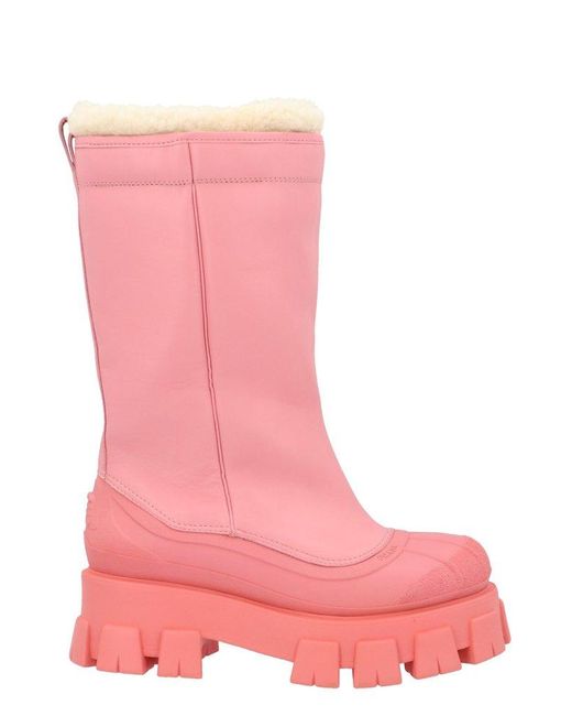 Prada Pink Chunky Sole Platform Boots