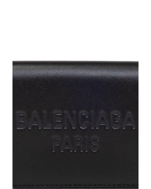 Balenciaga Black Leather Wallet, for men