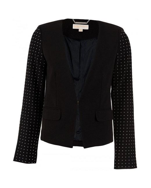 Michael Kors Black V-Neck Studded Blazer