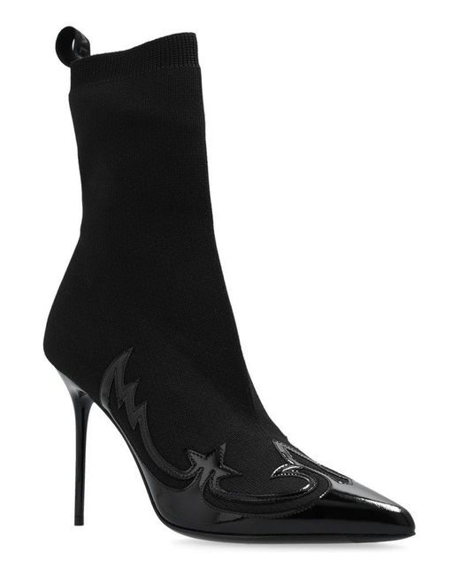 Balmain Black Heeled Ankle Boots