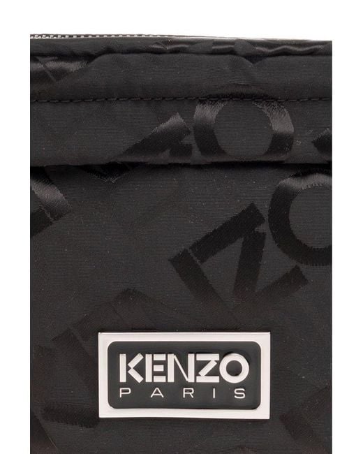 KENZO Black Belt Bag, for men
