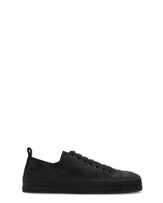 Ann Demeulemeester Black Gert Lace-up Sneakers for men