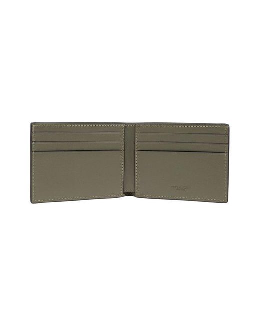 COACH Green Leather Wallet, for men
