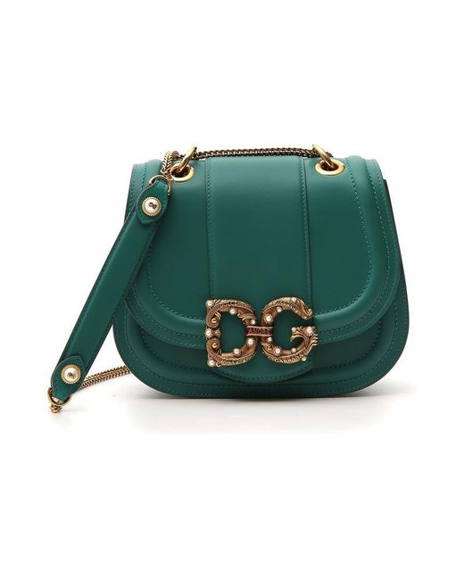 Dolce & Gabbana Green Dg Amore Shoulder Bag