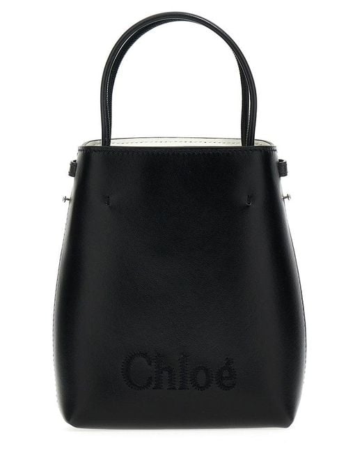 Chloé Black Chloé Sense Micro Tote Bag