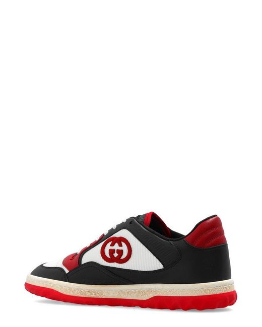 Gucci Red Mac80 Panelled-design Sneakers
