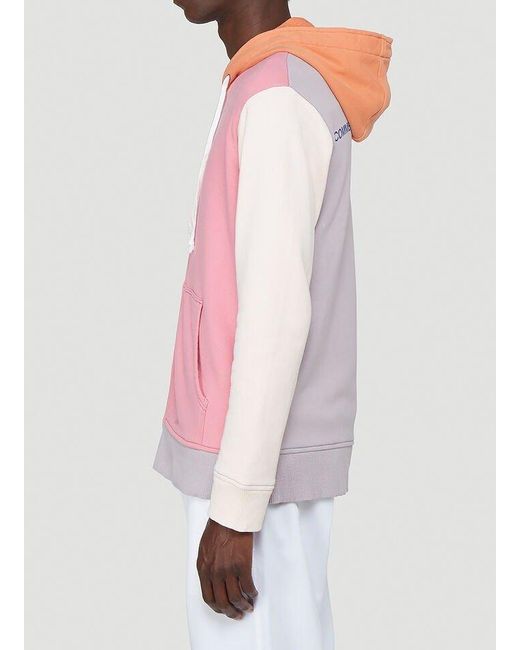 Comme des Garçons Pink Colour Block Hooded Jacket for men