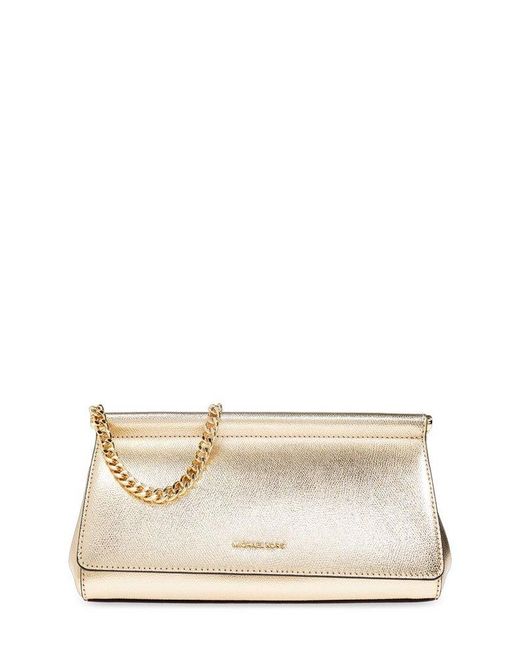 MICHAEL Michael Kors Natural Carmine Medium Metallic Pochette