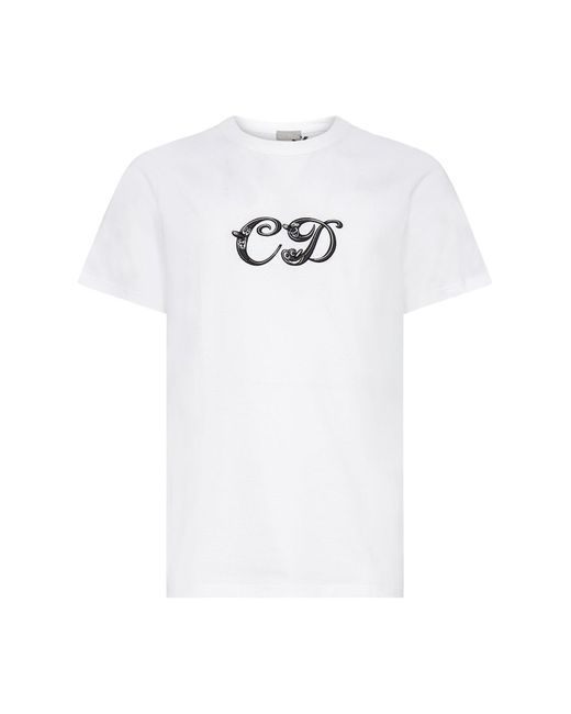 Dior White X Kenny Scharf Logo T-shirt for men