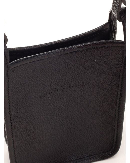 Longchamp Black 'le Foulonné' Mini Crossbody Bag