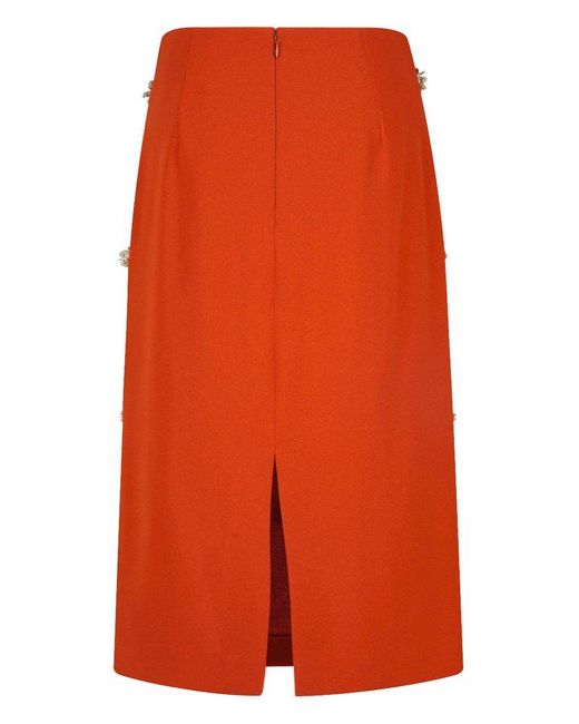Dries Van Noten Orange Salby Skirt