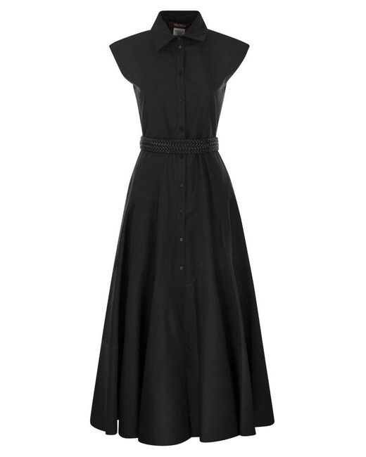 Max Mara Studio Black Ampex - Cotton Chemise Dress