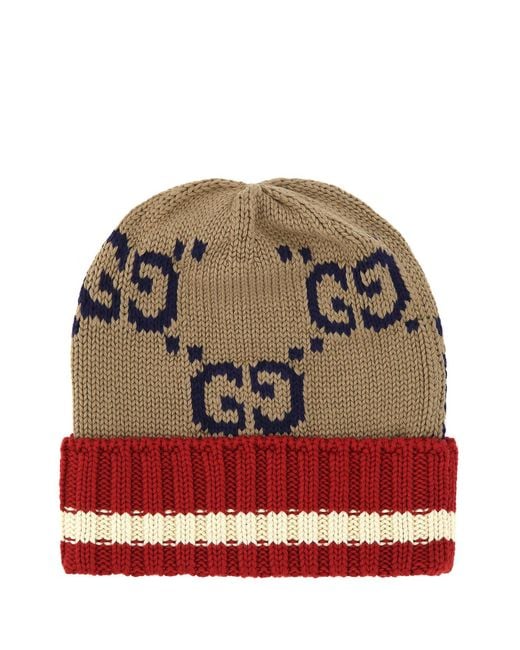 Gucci Multicolor GG Knitted Beanie for men