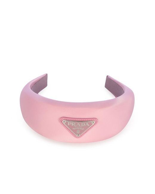 Prada Pink Satin Headband