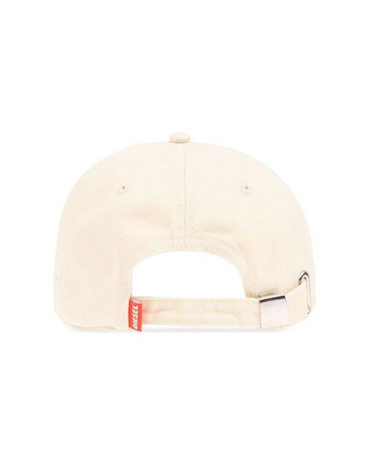 DIESEL Natural Baseball Cap In Washed Cotton Twill for men
