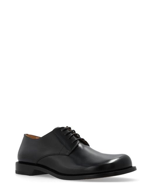 Loewe Black Campo Leather Derby Shoes for men