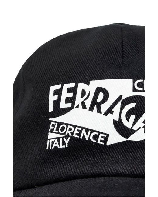 Ferragamo Black Baseball Cap, for men