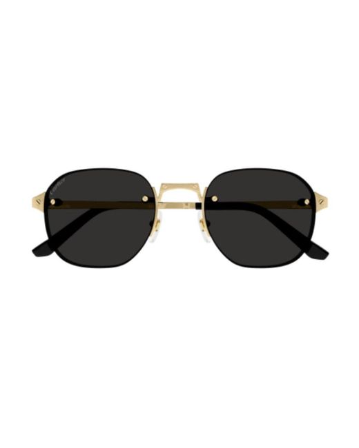 Cartier Black Round Frame Sunglasses for men