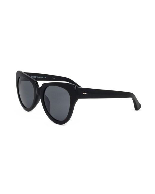 Linda Farrow Black X Dries Van Noten Cat Eye Frame Sunglasses
