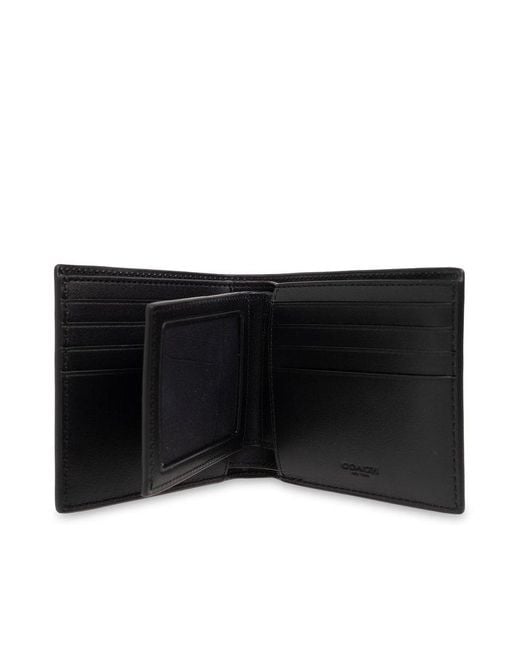 COACH Black 3 In 1 Wallet In Signature With Graphic for men