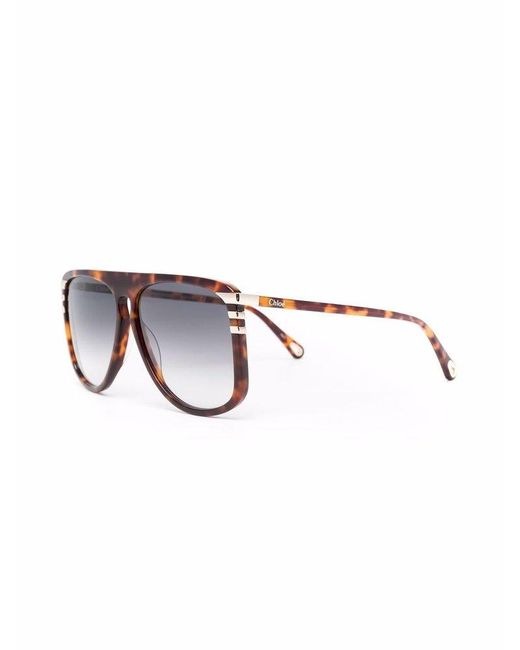 Chopard Brown Chloé Eyewear Pilot Frame Sunglasses