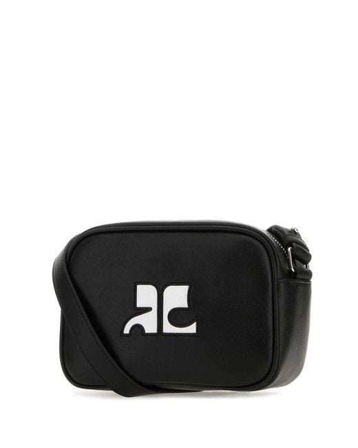 Courreges Black Reedition Zipped Camera Bag for men