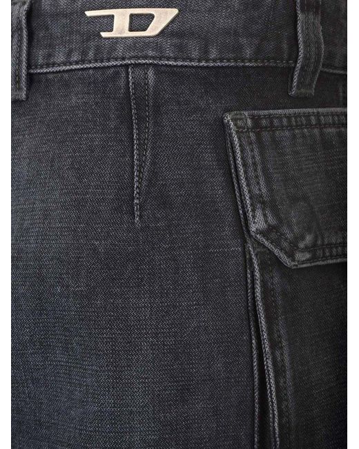 DIESEL Black Cargo Pocket Mini Skirt