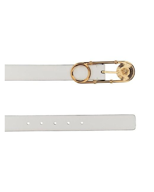 Versace White Cintura Safety Pin
