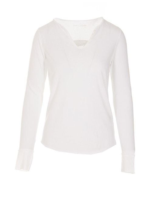 Zadig & Voltaire White Tunisien Long Sleeves T-shirt