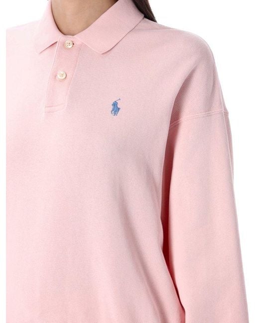 【新品、本物、当店在庫だから安心】 Polo Ralph Lauren Lightweight Fleece Long-Sleeve Polo in トップス