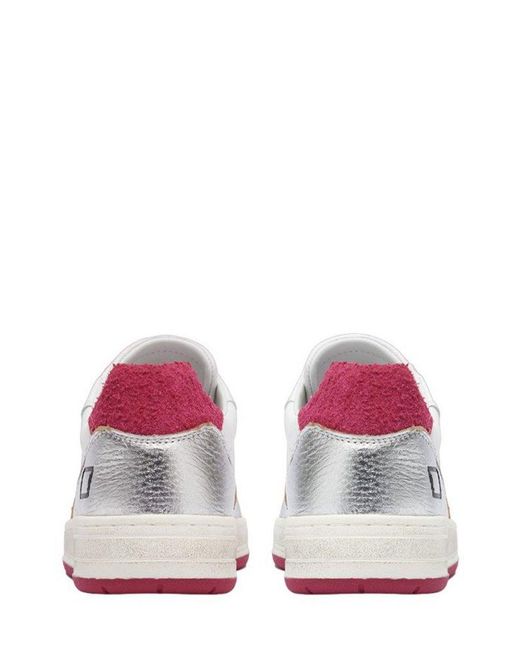 Date White Court Panelled Low-top Sneakers