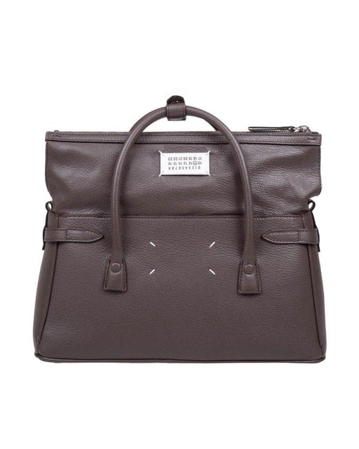 Maison Margiela Brown 5Ac East West Tote Bag