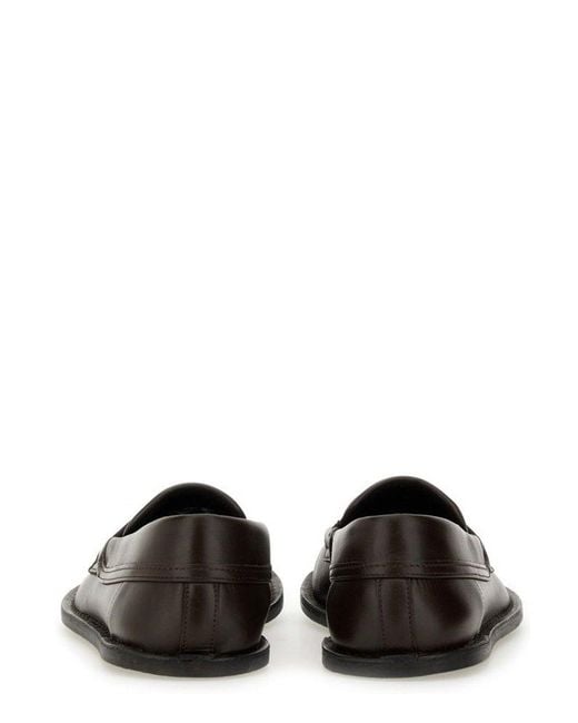 Moschino Black Round-Toe Slip-On Loafers for men