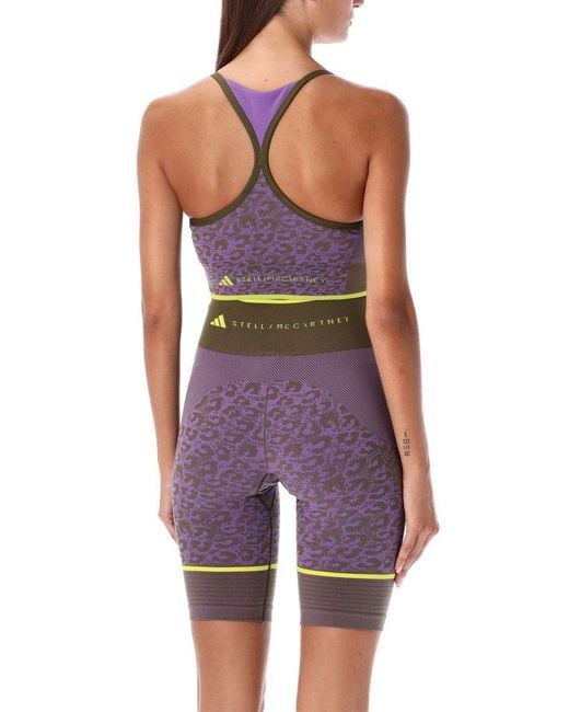 adidas By Stella McCartney Adidas By Stella Mccartneuy Truestrength  Scoop-neck Yoga Sports Bra in Purple