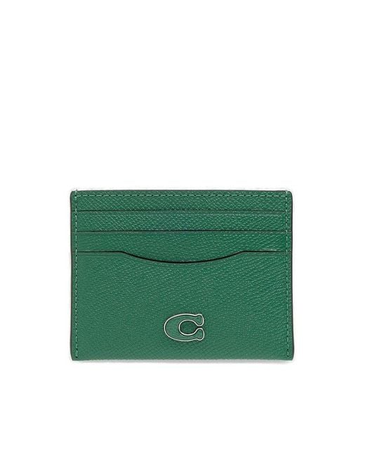 COACH Green Card Holder With Logo for men