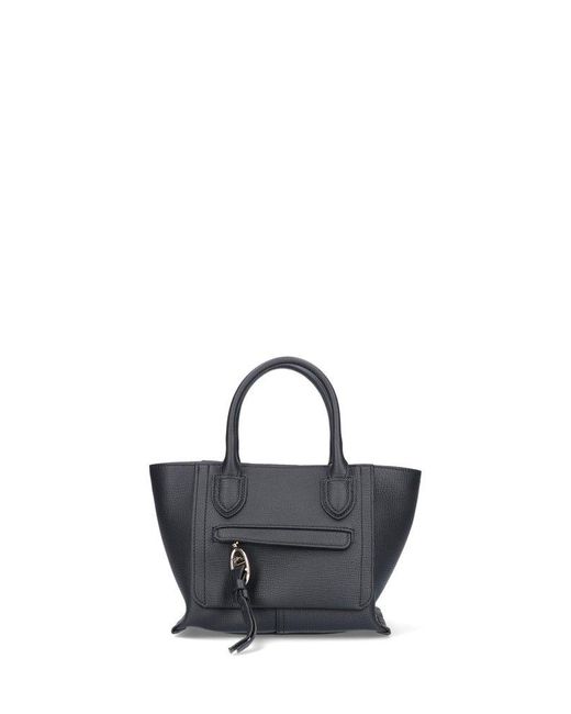 Longchamp Black Mailbox Small Top Handle Bag