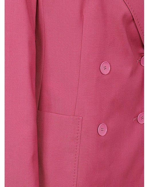 Weekend by Maxmara Pink Double-breasted Tailored Blazer
