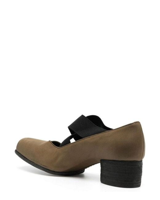 Uma Wang Brown Square Toe Heeled Ballet Shoes