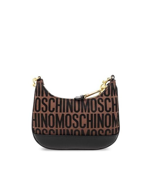 Moschino Black Logo Lettering Small Tote Bag