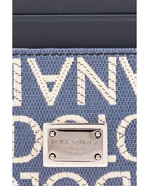 Dolce & Gabbana Blue Monogrammed Card Case for men