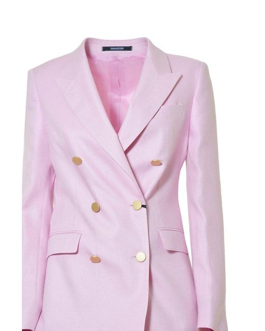Tagliatore Pink Two-Piece Tailored Suit