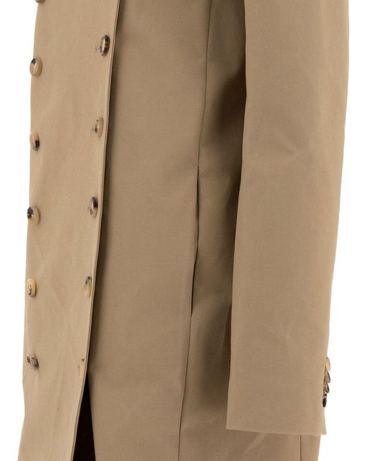 Khaite Natural Buttoned Coat