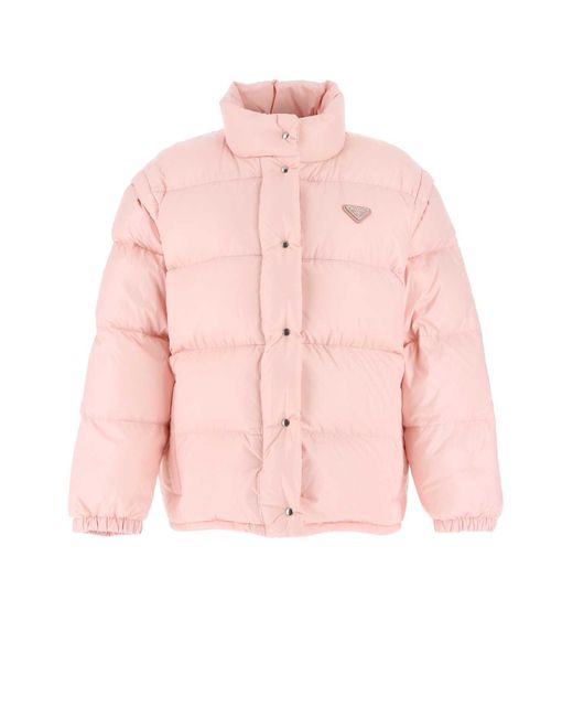 Triangle Logo Puffer Down Jacket 