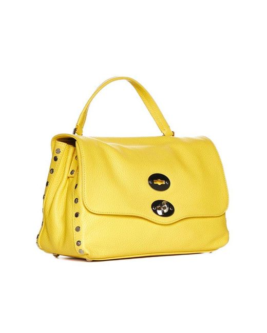 Zanellato Yellow Postina Twist-lock Large Tote Bag