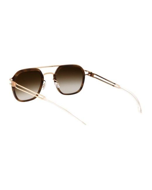 Mykita Brown Leeland Irregular Frame Sunglasses