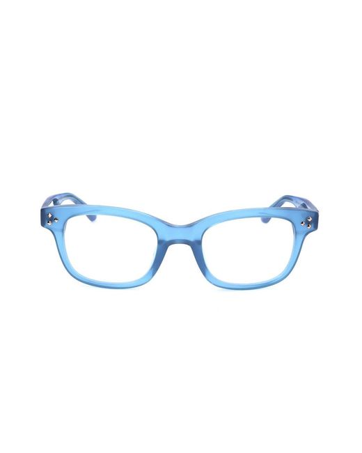 Linda Farrow Blue X Matthew Williamson Rectangle Frame Glasses