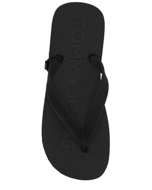 Tommy Hilfiger Black Flip Flop Flats